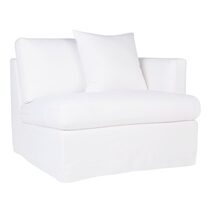 Birkshire Slip Cover Right Arm Facing Seat White Linen - 32613