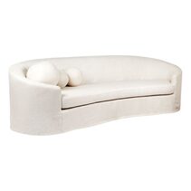 Elle 3 Seater Slip Cover Sofa Natural Linen - 32615