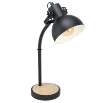 Lubenham Industrial Adjustable Desk Lamp Black / Brown - 43165N
