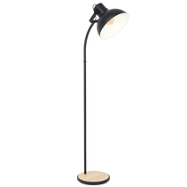 Lubenham Industrial Adjustable Floor Lamp Black / Brown - 43166N