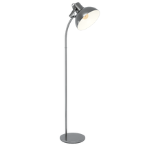 Lubenham 1 Industrial Adjustable Floor Lamp Nickel - 43172N
