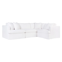 Birkshire Slip Cover Modular Sofa White Linen Option 1 - B32726