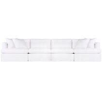 Birkshire Slip Cover Modular Sofa White Linen Option 4 - B32729