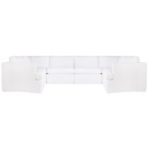 Birkshire Slip Cover Modular Sofa White Linen Option 5 - B32730
