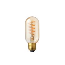 Vintage Clear Spiral Tubular LED 4W E27 Dimmable Amber / Extra Warm White - F427-T45S-A