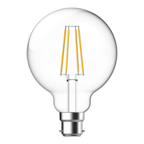 Filament Clear G95 7.5W B22 Dimmable LED Globe / White - 65939