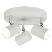 Sullivan 12W Dimmable 3 Light LED Pan Spotlight White / Warm White - LSLS-P3-WH
