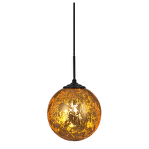 Sophia 1 Light Glass Globe Pendant Gold Metallic / Black - Q210 + CGK-BL