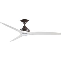 Spitfire 2 60" AC Ceiling Fan With 17W Dimmable LED Bronze Motor / White Wash Polymer Blades - SPI60OBWWLED