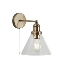 Clifford Decorative Wall Light With Pull Switch Antique Brass - WL1277-AB