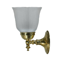 Kline Wall Light Brass With Zipper Frost Glass - 3000336
