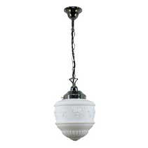 Single Chain Pendant Chrome With 8" Senator Opal Matt Glass - LOI3010221A