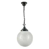 Single Chain Pendant Chrome With 10" Sheffield Glass - 3010242