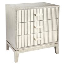 Finch Bedside Table Antique Silver - 31645