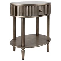 Arielle Oval Bedside Table Antique Gold - 32436
