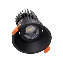Cell 17W 90mm Dimmable Tilt Recessed LED Downlight Black / White - 21711