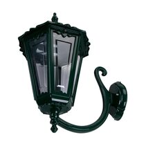 Chester Curved Arm Upward Wall Light Large Green - 15101