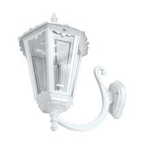 Chester Curved Arm Upward Wall Light Large White - 15102