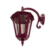 Chester Curved Arm Downward Wall Light Large Burgundy - 15105