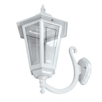 Turin Curved Arm Upward Wall Light Large White - 16137