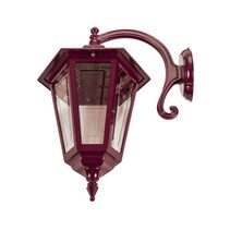 Turin Curved Arm Downward Wall Light Large Burgundy - 16140