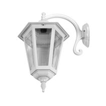 Turin Curved Arm Downward Wall Light Large White - 16142