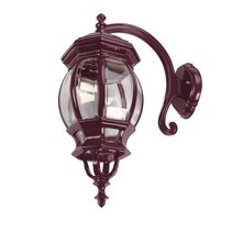 Vienna Curved Arm Downward Wall Light Large Burgundy - 16130
