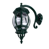 Vienna Curved Arm Downward Wall Light Large Green - 16131