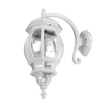 Vienna Curved Arm Downward Wall Light Large White - 16132