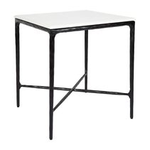 Heston Square Marble Side Table Black - B32780