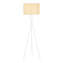 Denise 1 Light Floor Lamp White & Wheat - DENISE FL-WHWT
