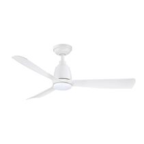 Kute 44" DC Ceiling Fan With 14W Dimmable Cool White LED Light & Remote Control White - KUT44WHLED