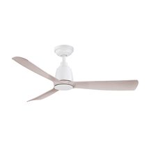 Kute 44" DC Ceiling Fan With Remote Control White / Washed Oak - KUT44WHWO