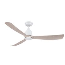 Kute 52" DC Ceiling Fan With Remote Control White / Washed Oak - KUT52WHWO