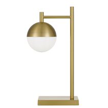 Basilo Industrial Table Lamp Antique Gold / Opal Matt - BASILO TL-AGOP