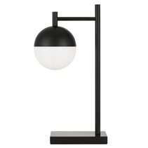 Basilo Industrial Table Lamp Black / Opal Matt - BASILO TL-BKOP