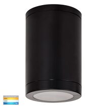 Lexan 3/5/7W Dimmable Surface Mounted LED Downlight Black Large / Tri-Colour - HV5832T-BLK