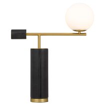 Justina Marble Table Lamp Black / Opal Matt - JUSTINA TL-BKOM