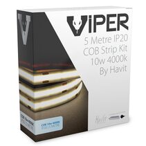Viper 10W 12V DC 5 Metre LED Strip Kit / Natural White - VPR9765IP20-512-5M