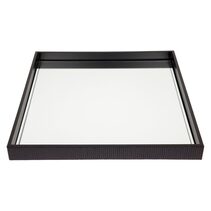 Miles Large Mirrored Tray Black - 52973