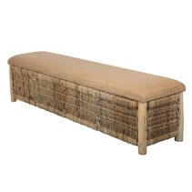 Cancun Wicker Bench Natural - FUR486GRY