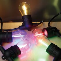 Festoon 10 Light 12V LED Fixed Light Kit Black / Multicolour IP55 - 205402N