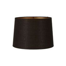 Linen Drum Shade Small 12" Black With Gold Lining - ELSZ121058BLKGLDEU