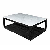Denver Marble Coffee Table Black - FUR1058BL