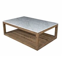 Denver Marble Coffee Table White - FUR1058W