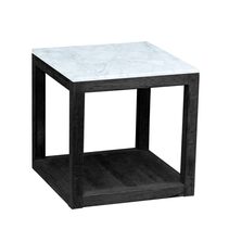 Denver Marble Side Table Black - FUR1060BL