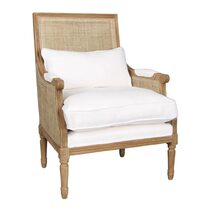 Hicks Caned Armchair White - FUR1138W