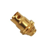 Lampholder SBC Brass Plain With 10mm Base Fixing - ACLH1012