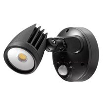 Fortress Pro 18W LED Single Exterior Security Light With PIR Sensor Matt Black / Tri-Colour - MLXFP3451MS