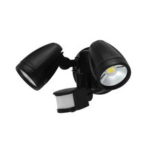 Seek 26W Twin Head LED Spotlight With Sensor Black / Tri-Colour - SEEK 2LT SENSOR